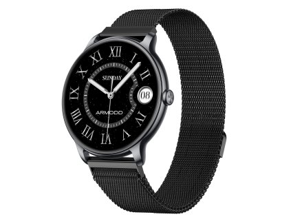 ARMODD Slim black with metal strap + silicone strap
