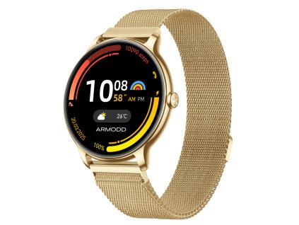 ARMODD Slim gold with metal strap + silicone strap