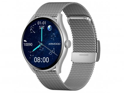 ARMODD Roundz 5 silver with metal strap + silicone strap