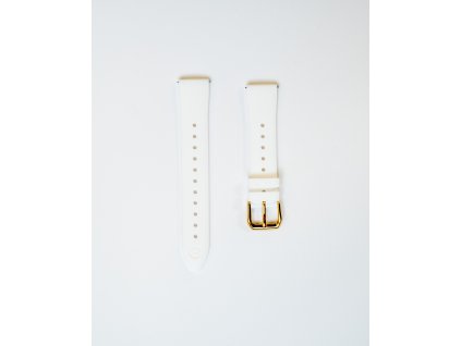 Strap ARMODD Candywatch Premium/Diamond 3, Crystal 2 silicone white with gold buckle (18 mm)