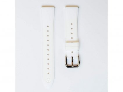 Strap ARMODD Candywatch Premium/Diamond 3, Crystal 2 silicone white with silver buckle (18 mm)