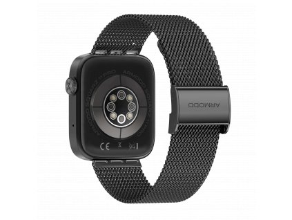 Cserélhető fém szíj ARMODD fekete (22mm)