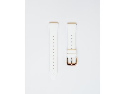 Szíj ARMODD Candywatch Premium/Diamond 3, Crystal 2 szilikon fehér, rózsaarany csat (18 mm)