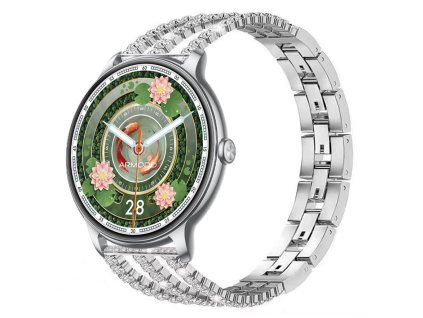 ARMODD Slim argento con cinturino in metallo sciliante + cinturino in silicone