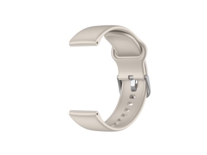 Bracelete de silicone intermutável ARMODD bege com fivela prateada (22 mm)