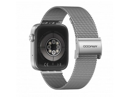 Zamenljiv kovinski pašček ARMODD srebrni (22mm)