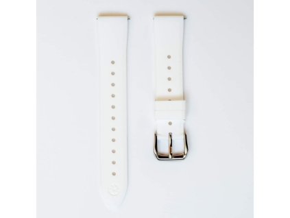 Trak ARMODD Candywatch Premium/Diamond 3, Crystal 2 silikon bele barve s srebrno zaponko (18 mm)