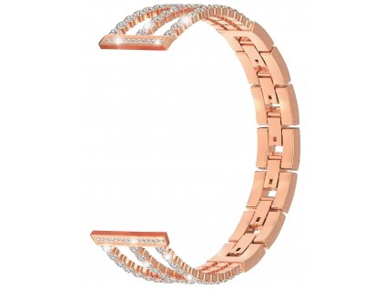 Remienok ARMODD kovový trblietavý rose gold (22mm)