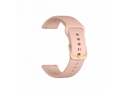 Vymenitelný silikonový remienok ARMODD ružový s rose gold sponou (22 mm)