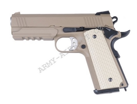 Airsoftová pistole Desert Warrior 4.3 OPS, celokov, blowback - WE