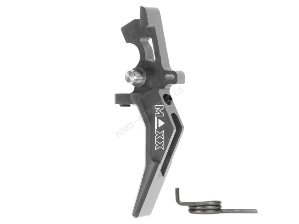 Hliníková CNC Advanced spoušť pro M4/M16 - TYPE B, titanová - MAXX  Airsoft