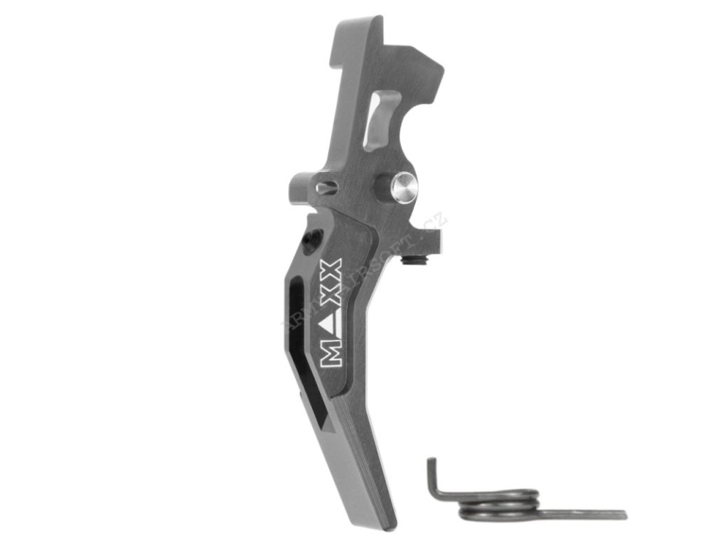 Hliníková CNC Advanced spoušť pro M4/M16 - TYPE C, titanová - MAXX  Airsoft