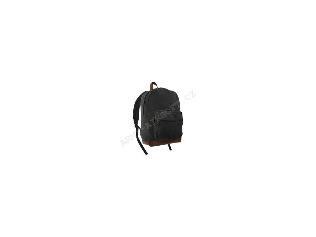 Batoh VINTAGE TEARDROP kožené prvky ČERNÝ  Army shop