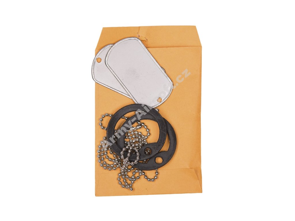 Známky identifikační US 'DOG TAG' s tišítky STŘÍBRNÉ - original - Mil-tec  Army shop