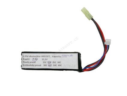 Baterie Li-Pol 7,4V / 1500 mAh 20/40C  Airsoft