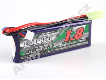 Akumulátor Li-Pol 7.4V/1800mAh Nano-Tech (25-50C) - TURNIGY  Airsoft