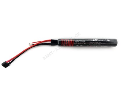 Akumulátor Li-Ion 7,4V 3000mAh - Mini AK Stick s Dean konektorem - TITAN  Airsoft