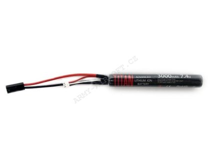 Akumulátor Li-Ion 7,4V 3000mAh - Mini AK Stick s Tamiya konektorem - TITAN  Airsoft