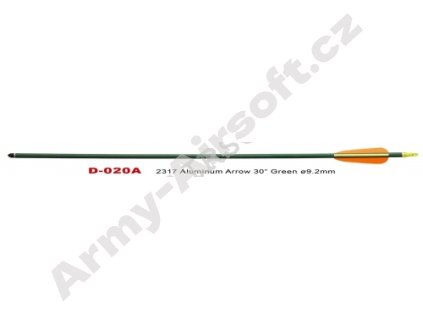 Šíp hlinikový 9,2/760mm 30' Green  Luky