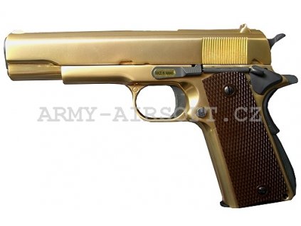 M1911 celokov NEW Gold WE  Airsoft