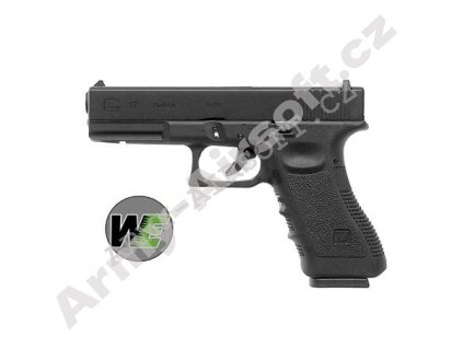 Glock 17 - kovový závěr, blowback WE  Airsoft