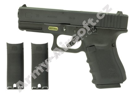 Glock 19 Gen4 - kovový závěr, blowback WE  Airsoft
