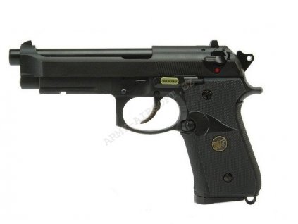 Beretta M9 A1 WE logo, černá, celokov, blowback - WE  Airsoft