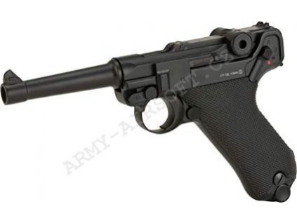 Airsoftová pistole P08 4”- celokov, blowback, CO2 - KWC  Airsoft