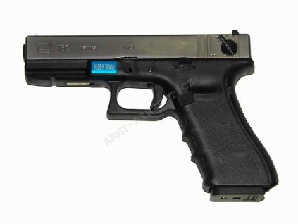 Airsoft pistole R18C (G002B-SV) Gen4, černé tělo - stříbrný (kovový) závěr, blowback - WE  Airsoft