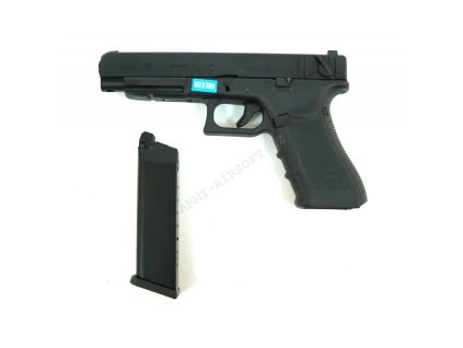 Airsoft pistole R35 (G009B-B) Gen4 - kovový závěr - černý, blowback - WE  Airsoft