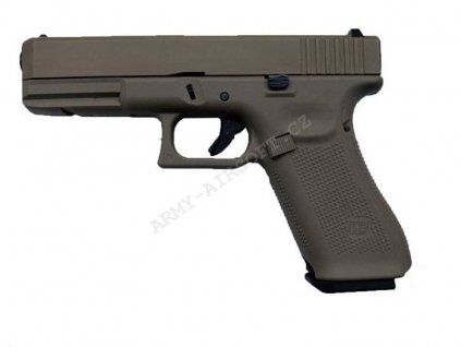 Airsoft pistole R19 (G003VB-TAN) Gen5, celopískový - kovový závěr, blowback - WE  Airsoft