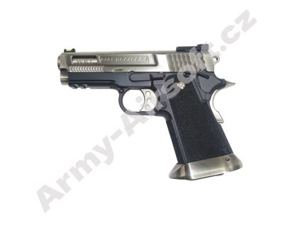 Airsoft pistole Hi-Capa 3.8 WET-Brontosaurus Silver, blowback, celokov - WE  Airsoft