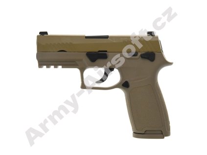 Airsoft pistole F18 (F228 E2) TAN, blowback, celokov - WE  Airsoft