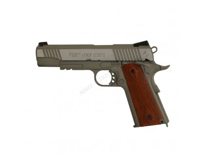 Airsoft pistole Colt 1911 Rail Gun Stainless CO2 - CYBG  Airsoft