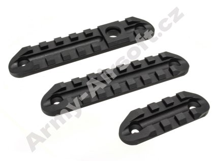 Airsoft set tří kusů RIS lišt pro AAC 21 - Action Army  Airsoft