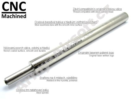 Niklovaný válec pro pušky Well MB01,04,05,08...  - AirsoftPro  Airsoft