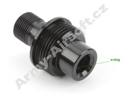 Koncovka hlavně s adapterem na tlumič Well MB01, 04, 05, 06, 13  Airsoft