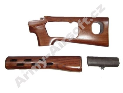 Dřevěný set s lícnicí pro manuální SVD - AimTop  Airsoft