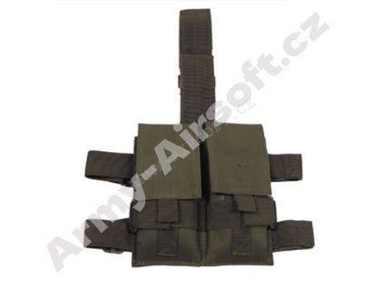 Stehenní sumka 2xM4 zásobník Zelená - MFH  Airsoft