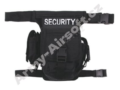 Pouzdro stehenní HIP BAG SECURITY ČERNÉ - MFH  Airsoft