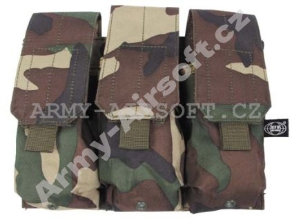 Sumka MOLLE zásobníková 3xM16/M4 Woodland, MFH  Airsoft