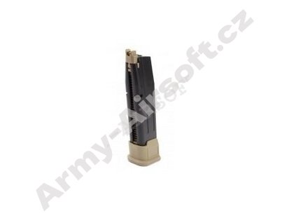 Plynový zásobník dlouhý pro WE SIG F17/F18 (M17/M18) na 25 ran - BK/TAN - WE  Airsoft