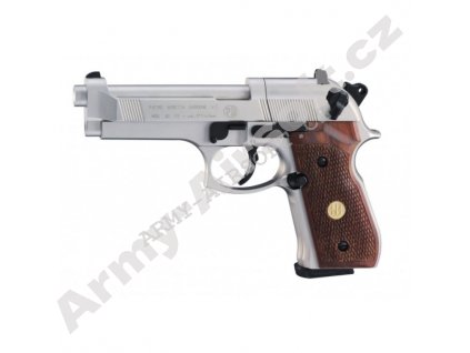 Vzduchová pistole Beretta M 92 FS nikl/dřevo - Umarex  Vzduchovky