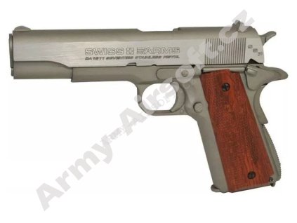 Vzduchovka SA1911 S. stainless 4,5mm - CyberGun  Vzduchovky