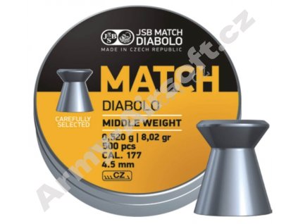 Diabolky JSB Match puška 500ks cal.4,5mm  Vzduchovky