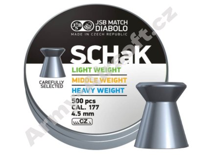 Diabolo JSB SCHaK 500ks cal.4,5mm  Vzduchovky