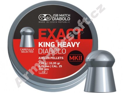 Diabolo JSB Exact King Heavy MKII 300ks cal.6,35mm  Vzduchovky
