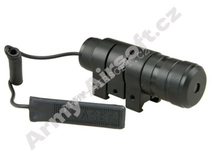 Červený laser s montáží na RIS a hlaveň - ACM  Airsoft
