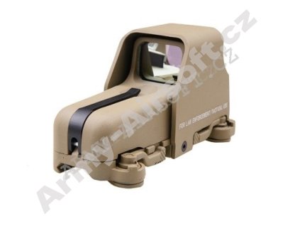 Airsoft kolimátor 553 červený/zelený bod, (kopie EOTECH) - pískový - Aim-O  Airsoft