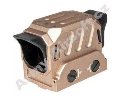 Airsoft kolimátor EG1, červené podsvícení, pískový - Aim-O  Airsoft